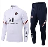 WDDWYHLL - Tuta da calcio, da uomo/ragazzo, a maniche lunghe, abbigliamento sportivo, traspirante, per fitness, corsa, jogging, blu 1, L