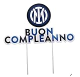 BIGIEMME Decorazione Torta Inter 18x18cm, 1 Pezzo, Multicolore, Compleanno Bambino
