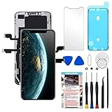 TSIOFO Schermo Display LCD per iPhone XS MAX, 3D Touch Sostituzione Vetro Digitalizzatore Parti 6,5 Pollici di Ricambio con Kit di Riparazione, Compatibile con Modello A1921,A2101,A2102,A2103,A2104