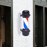 GAOUSD Barber Pole Barbiere Barbiere Lampada da Barbiere Rosso Bianco Blu Strisce Rotanti Pole Con Sorgente di Luce LED Barbiere Salone Rotazione Pole Luce per Parrucchieri e Spa Center