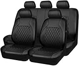 MCDA 9 Pezzi Auto Set Coprisedili per Audi A1 A1 S-Line A1 Sportback A1 S A2 A3 S-Line A3 8P 8V A3, Set Copri-Sedile Accessori Auto Interno per Anteriori e Posteriori,A-Black