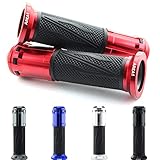 Manopole manubrio compatibile con Aprilia SR 50 R, SR50 Factory, SR50 Street (Gun/Red)