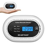 Rivelatore di monossido di carbonio con batteria da 10 anni, rivelatore di CO con schermo LCD, allarme acustico da 85 dB, funzione Mute, monitor CO per la sicurezza domestica, standard EN 50291