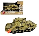 Carro Armato Giocattolo con Luci Suoni Movimento a Frizione Effetti Sonori Carro Armato Grande cm 26 Scala 1:16 Torretta Girevole 360° Battle Tank Carro Armato Camouflage Giocattolo Carrarmato