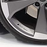 PUMU Adesivo per Cerchi e specchietti AUD Sport A3 A4 A5 A6 Q3 Q5 TT S-Line Sticker Tuning (Nero)