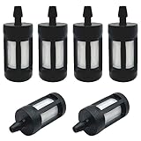 6 Pezzi Filtro carburante di ricambio per Poulan Husqvarna Stihl Motosega 2 Ciclo Piccolo Motore 0.2" (5mm) ID Linea carburante Filtro carburante per Trimmer Decespugliatore Tagliafoglie Tosaerba