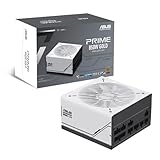 ASUS Prime 850W Gold, Alimentatore Modulare per PC, 850W di Potenza, PCle Gen 5.1, 80 Plus Gold, Standard ATX 3.1, Ventola con Doppio Cuscinetto a Sfera, Bianco, PRIME-850W-GOLD