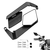 AULESSE Specchietto Retrovisore per Moto Universali Specchietti Moto Manubrio, M8/M10 Filettatura, Specchietto Laterale Invisibile Regolabile in Lega di Alluminio per Scooter e Auto da Strada (Bianco)