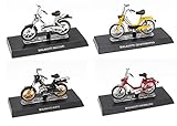 OPO 10 - Lotto di 4 mitici ciclomotori 1/18 compatibili con Malaguti: Fifty + Dribbling + Quattrotto + Haccapi (M02 + M06 + M16 + M24)