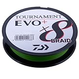 Daiwa Tournament X8 Braid EVO+ 0.26mm, 19.8kg/43.7lbs, 135m, Chartreuse, Filo da Pesca Trecciato, 12761-026