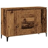 agnixnaf Credenza Legno Antico 102x35x70 cm in Legno Multistrato, Metallo, 2 Cassetti 2 Ante, Piano Robusto, Facile Pulizia