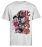 Suzetee Kenshiro 02 T-Shirt Grigia da Uomo A Maniche Corte