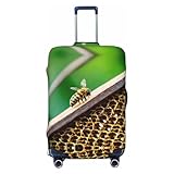 RoMuka Hot Coffee con chicco di caffè, copertura protettiva elastica per bagagli, adatta per bagagli di 45-81 cm, Api da miele, Large
