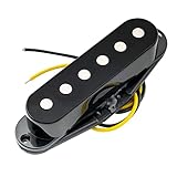 Musiclily 52mm Chitarra Pickup Single Coil Ponte per Chitarra Strat o Squier Style,Nero