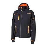 U-Power SPACE, Giacca Softshell, con Cappuccio Staccabile, Tasche Ampie, Full Zip, Antivento, Impermeabile, Tessuto Resistente, Confortevole (DEEP BLUEE - XL)