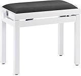 Stagg PB39 WHM VBK panca per pianoforte – bianco opaco/Velour, Nero