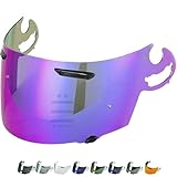 Everalo Visiera Compatibile con Arai Rx7 Corsair - Viper Gt - Quantum F - Astro - Rx7RR4 - Condor - Chaser - Visiera Corsair L-Type Pinlock Ready (Iridium Arcobaleno)