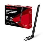 Mercusys TP-Link MU6H Adattatore AC650 WiFi USB ad Alto Guadagno, Chiavetta WiFi, Dual-Band, 200 Mbps su 2.4GHz con Tecnologia 256-QAM, 433Mbps su 5GHz, Compatibile con Windows 11/10/8.1/8/7/XP