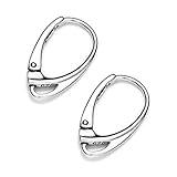 My-Bead 1 paio orecchini monachella chiusura argento 925 leverback clip 18.5mm alta qualità da gioielliere