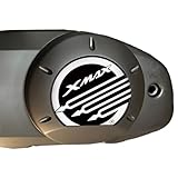 labelbike - ADESIVO in RESINA 3D PROTEZIONE CARTER VARIATORE compatibile conYAMAHA X MAX 250 2005-2013 - colore Nero Bianco