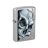 Zippo Accendino Flame And Skull 46587 Antivento Unisex