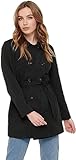 ONLY Onlvalerie Trenchcoat CC Otw Impermeabile, Nero, XS Donna