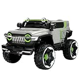 AUTO ELETTRICA PER BAMBINI MACCHINA JEEP 2 POSTI 4WD 12V CON TELECOMANDO USB MP3 (Grigio)…