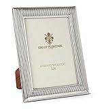 SEC OF FLORENCE 7226/15x20 Cornice Portafoto in Argento Massiccio 925 con Retro in Legno Mogano