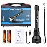 TrustFire T70S Torce Led Alta Potenza 2350 Lumen, Professionale, IPX8, 1050 Metri Torcia a Fucile Lungo Raggio, Torcia Da Caccia Professionale Lunga Portata Pesca, Caccia, Campeggio