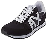ARMANI EXCHANGE Rio Side Logo, Scarpe da ginnastica Uomo, Nero (Black White), 43 EU