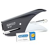 Rapesco 1267 SP-64 Cucitrice a Pinza e 1000 Punti Tipo 21/4 mm, Capacità 12 Fogli, Nero