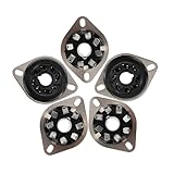 CLISPEED 5pezzi in Bachelite Pin Base Per Valvola in Bachelite Parte Audio Resistente Al Calore Compatibile Sn