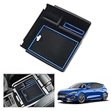 GAFAT Fo-rd Focus MK4 / Kuga MK3 ST Line 2018-2024 2025 Contenitore Portaoggetti Console Centrale, Focus MK4 ST Line Kuga 3 Portaoggetti Braccioli, Compatibile con Ford Focus MK4 Accessori (blu)