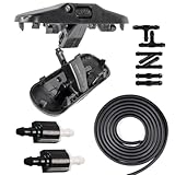 Click&Fit Ugelli lavavetri compatibili con VW Golf MK5/MK6 Touran 2004-2013, Passat Tiguan 2006-2014, Caddy Jetta Beetle Touareg 11-14 – Getti di ricambio per tergicristalli 2KD955985, 2 pezzi