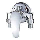 Miscelatore da parete in ottone per doccia monocomando per acqua fredda e calda, cromato