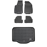 MOTOS Set di tappetini in gomma e tappetini per il bagagliaio per Opel Mokka I A 2012-2017 Migliorate il vostro comfort di viaggio con il tappetino antiscivolo per auto - tappetino per auto per tutte