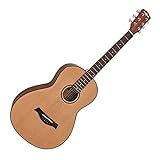 Gear4music Parlor Chitarra Acustica Portatile in Stile Vintage Naturale