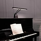 AETEE Luci a LED professionali per pianoforte verticale - Lampade per pianoforte con luce ambientale, funzione memoria, cura degli occhi, 5 livelli di temperatura di colore, 5 livelli di oscuramento