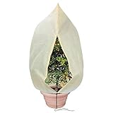 Tesmotor Cappuccio Protezione Piante, Protezione Invernale Piante, Telo Protezione Piante, Sacco di Protezione Invernale per Piante -100 x 80CM