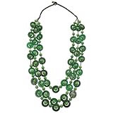 VALICLUD Guscio di Noce di Cocco Collana di Legno del Branello della Collana della Boemia di Cocco di Perle Boho A più Strati Borda La per Le Signore delle Ragazze delle