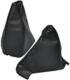 Aerzetix - C59094 - Cuffia soffietto per leva del cambio e freno a mano - compatibile con Opel Corsa D dal 2006 al 2014 - colore: nero - in pelle sintetica