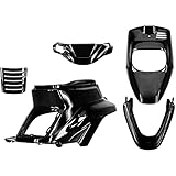 KIT 5 PEZZI CARENE NERO METAL COMPATIBILE CON MBK BOOSTER SPIRIT - COMPATIBILE CON YAMAHA BW'S 50 '88/'03