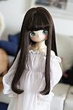 Tita-Doremi BJD Bambola Parrucca Ball-Jointed Doll 1/3 8-9 inch Dollfie Pullip Obitsu60 SD13 17 Dod DDM DDL DD AOD dal Doll Dark Brown Toy Head Parrucca Hair (Solo La Parrucca,Non Una Bambola )