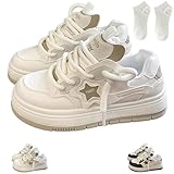 Generico Star Shoes Walking Sneakers for Women,Aesthetic Cute Comfort Insole Chunky Shoes,Casual Breathable Sports Platform Shoes