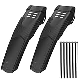 HENGBIRD Parafango Bici Set 2 Pezzi – Parafango MTB Anteriore Posteriore 20 24 26 29 Pollici, Parafango Bici Corsa Gravel, Kit Parafango Bici Universale Carbonio, Montaggio Rapido in PP Resistente