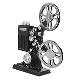 Alipis Proiettore Cinematografico in Miniatura Statuetta Di Resina Vintage Riproduzione Ornamentale Per Scena Decorazione Per Soggiorno Camera Da Letto e Ufficio