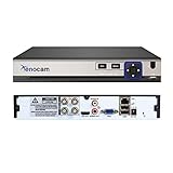 Xenocam 4CH 5M-N/1080N Full High Definition Hybrid per AHD/TVI/CVI/Analogico/IP DVR H.265 CCTV Video Recorder P2P Monitoraggio del telefono remoto per la sicurezza domestica Sistema