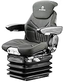 Seggiolino per trattore GRAMMER Maximo Comfort Plus, rivestimento in tessuto, antracite/verde/argento, MSG 95 A /731 (1288546)