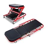 A.M.C. Carrello sotto Auto 2 in 1 Sgabello da Officina Lettino Riparazioni Max 150 kg