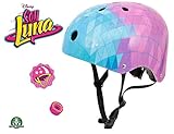 Soy Luna- Disney Skaterhelm Blau/Rosa Design Casco, Multicolore, 70032411